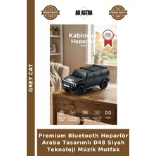 Grey Cat Premium Bluetooth Hoparlör Araba Tasarımlı D48 Siyah Teknoloji Müzik Mutfak