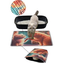 Rafta Tr Karmat Kedi Kumu Paspası, Kedi Tuvaleti Paspası, Dijital Baskılı Kedi Paspası, 40 * 60 Renkli