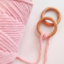 Rafta Benim Marifetlerim - Pembe Büklüm Makrome Ipi 4 mm 250 Gram