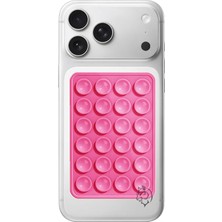 Rafta Tr Silikon Vantuzlu Telefon Tutucu, Ahtapot Vakumlu Tasarım, Telefon Arkası Kılıf Tutucu, Araç ve Masa Üstü Kullanım, Tüm Cep Telefonu Modellerine Uygun, Şeker Pembe