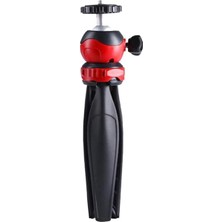 Rafta TRP02 Kırmızı Mini Tripod Masaüstü Telefon Işık Kamera Standı