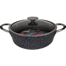Rafta Tr 3316 Granit Indüksiyonlu Granit Karnıyarık Tenceresi 28 cm Siyah