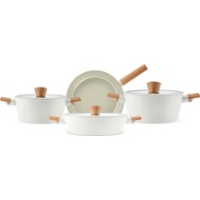 Rafta Tr Swiss Crystal Almond Cream 7 Parça Tencere Seti Ind