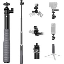 Rafta 360 ° Su Geçirmez Özçekim Sopa 25 W El Kayışı Sualtı Dalış Dalış Uzatma Çubuk Kutup Monopod Gopro Hero 12 11 10 9 8 7 6 Git Pro Max Mini INSTA360 X3 Go3 Djı Eylem 3 4 Aksesuarları