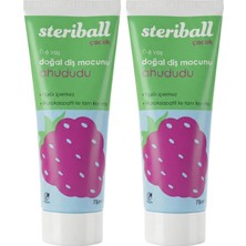 Rafta Doğal Diş Macunu Florürsüz 75 ml - Ahududu Florür Içermez, Hidroksiapatit ile Tam Koruma, Vegan (2 Paketi)