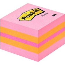 Rafta Not, Mini Küp, Pembe Tonları, 400 Yaprak