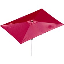 Rafta Teras Şemsiyesi, 3 M x 2 M, Kranklı, Su Geçirmez, Güneşe Dayanıklı, Bahçe, Plaj Veya Teras Için Ideal, Siyah