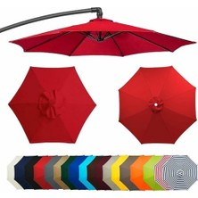 Rafta Güneş Şemsiyesi Için Yedek Kılıf, 300/270/200 Cm, 6/8 Kollu Güneş Şemsiyesi Yedeği, UV50 Su Geçirmez, Standart ve Yıpranmış Şemsiyeler Için (Kahverengi, 6 Tel - 3 M (9,8 Ft))
