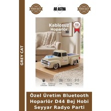 Grey Cat Özel Üretim Bluetooth Hoparlör D44 Bej Hobi Seyyar Radyo Parti