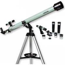 Rafta Stara 60AZ Refraktör Teleskop, 675 Kata Kadar Çocuklar ve Yetişkinler Için, 3 Mercekli Teleskop Aksesuarları, Tripod, Barlow Lens, Dik Lens, Ay Filtresi, Finderscope (SR-100)