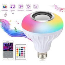 Rafta Tr Uzaktan Kumandalı Gece Lambası Bluetooth Hoparlör Rgb Ampul Speaker Rgb Speaker Ampul