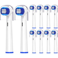 Rafta Bitvae R2 Için Yedek Diş Fırçası Başlıkları - Oral B Braun Pro 500/1000/1500/3000/5000/7000/7500/8000 Serisi, Beyaz, 10'lu Paket ile Uyumlu Döner Elektrikli Fırça Başlıkları