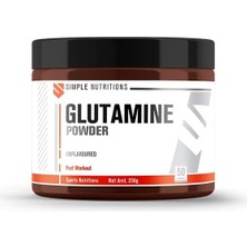 Rafta Glutamine Unflavoured 250 G I Aromasız L-Glutamin Tozu I 50 Servis I Servis Başına 5000 Mg L-Glutamin