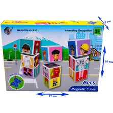 Rafta Tr Manyetik Küpü, 6 Parça, Ilginç Meslekler, 3+ Yaş, Unisex