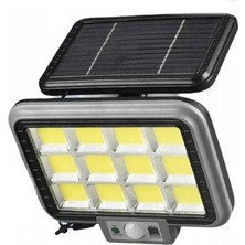 Rafta Tr Solar Güneş Enerjili 12 Gözlü 144 Cob LED Bahçe Lambası Su Geçirmez Projektör Kumandalı