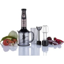 Rafta Tr GH21593 Diva Trend El Blender Seti, 1200 W, Paslanmaz Çelik Bıçak, 1.2 L Hazne, Rose