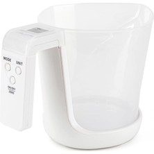 Rafta Tr ® Dijital Hassas Mutfak Tartılı Ölçü Kabı 5 kg Taşıma Kapasiteli 1g Ölçerli - LCD Ekranlı Dara Almalı Dereceli Ölçü Sürahisi ve Mutfak Tartısı