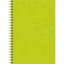 Rafta Wiro Not Defteri, A4-Format, Çizgili, Spiralli, Yeşil