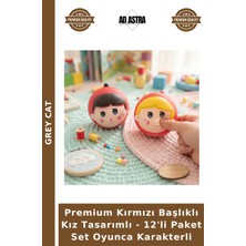 Grey Cat Premium Kırmızı Başlıklı Kız Tasarımlı - 12'li Paket Set Oyunca Karakterli