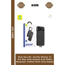 Grey Cat Özel Seri Mr. Gorilla iPhone 17 Pro Max Slim Karbon Kılıf Mobil Aksesuar Telefon Kılıfı Arka Kapak