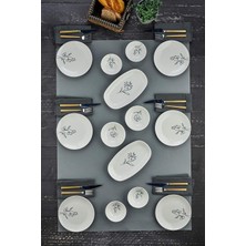 Gy Atelier 14 Parça 6 Kişilik Lotus Kahvaltı Takımı, Porselen, Beyaz