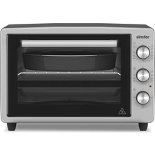 Gy Atelier 3426 Mini Fırın, Metal, Opak Gri, Opak Gri, 34 Lt