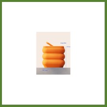 Budos 3D Baskı Baklava Formlu Sallanır Kapaklı Çöp Kutusu Büyük Boy Mutfak Banyo Ofis Kovası 157X157X148 mm Turuncu Budos