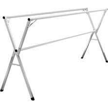 Gy Atelier Bu Paslanmaz Çelik Katlanır Çamaşır Askısı, Sağlam Çamaşır Askısı, Ayarlanabilir Uzunluğu ve Askısı Dahildir, Iç Mekan, Dış Mekan ve Balkon Için Uygundur