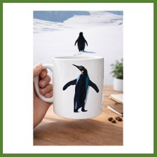 Budos Nihilist Penguen Tasarımlı Porselen Kupa Model 159 – Sürüden Ayrılanlara Özel Minimalist Kahve Kupası – Özgün Tasarım Hediyelik Kupa Budos