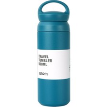 Gy Atelier Profesyonel Kahve Termosu Paslanmaz Çelik 500ML Termos Suluk Gezi Piknik Için Modern Tasarım Ev Iş Okul Spor Kullanımına Uygun Su Çay Kahve Çok Amaçlı Kullanım Travel 500 (Lacivert)