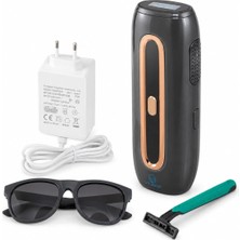 Gy Atelier W-1098 Ipl Lazer Epilasyon Cihazı, Safir Buz Soğutmalı Başlık, 999.999 Atım, Otomatik ve Manuel Flaş, Kırmızı LED Işık Modu, Gözlük ve Adaptör, Antrasit