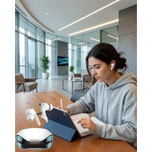 Uslucan Alışveriş Kablosuz Bluetooth Kulaklık Çift Mikrofon UCZZZK68BEYAZ-3-1