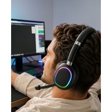 Uslucan Alışveriş Kablosuz Kulak Üstü Kulaklık Bluetooth 5.0 Rgb Işıklı UCZZMAX17-2