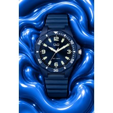 Q&q 10 Atm Su Geçirmez - 43 mm - Lacivert Kasa ve Kordonlu Analog Yetişkin Çocuk Kol Saati