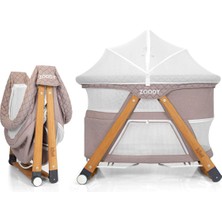 Gy Atelier Kiwi Zoody 3 In 1 Bebek Beşiği, Oyun Parkı ve Park Yatak (Kahve)