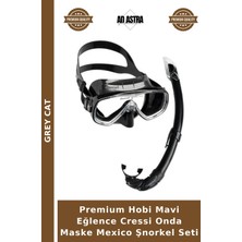 Grey Cat Premium Hobi Mavi Eğlence Cressi Onda Maske Mexico Şnorkel Seti