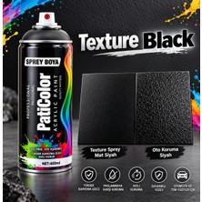 Paticolor Texture Mat Siyah Marşpiyel Ayna Tampon Yan Çıta Araç Iç ve Dış Plastik Trim Boyası
