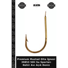 Grey Cat Premium Mustad Olta Iğnesi 39853 50LI Su Sporları Nehir Avı Açık Deniz