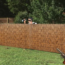Gizlilik Çit Panelleri, Bahçe ve Havuz Için Gölge Için Bambu Perde, 2-5 Ft Yüksekliğinde x 16,4 Metre Uzunluğunda, Dış Mekan Için Doğal Çit (80 x 500 Cm)