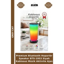 Grey Cat Premium Bluetooth Hoparlör Speaker BTS-1953 Siyah Kablosuz Müzik Aktivite Ajan