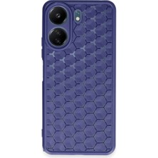 Hace Bazaar Marsilyan™- Xiaomi Redmi 13C Kılıf Petek Silikon Kapak - Lacivert