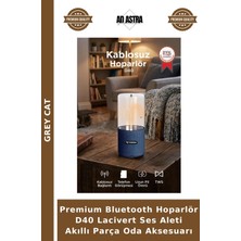 Grey Cat Premium Bluetooth Hoparlör D40 Lacivert Ses Aleti Akıllı Parça Oda Aksesuarı