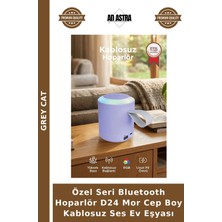 Grey Cat Özel Seri Bluetooth Hoparlör D24 Mor Cep Boy Kablosuz Ses Ev Eşyası