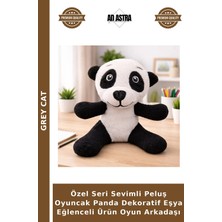 Grey Cat Özel Seri Sevimli Peluş Oyuncak Panda Dekoratif Eşya Eğlenceli Ürün Oyun Arkadaşı