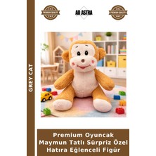 Grey Cat Premium Oyuncak Maymun Tatlı Sürpriz Özel Hatıra Eğlenceli Figür