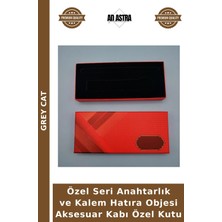 Grey Cat Özel Seri Anahtarlık ve Kalem Hatıra Objesi Aksesuar Kabı Özel Kutu