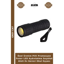 Grey Cat Özel Üretim Pilli Promosyon Fener LED Aydınlatma Seyahat Aleti Ev Gereci Okul Eşyası