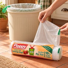 Floppy Limon Kokulu Büzgülü Çöp Torbası 10 Adet 65 x 70 cm 53 L