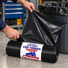 Floppy Ağır Sanayi Jumbo 800 G 80 x 110 cm Çöp Torbası, Rulo Çöp Poşeti
