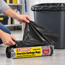 Floppy Endüstriyel Battal Boy 75 x 90 cm Çöp Torbası, 10 Adet Rulo Çöp Poşeti